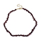 Natural Garnet Chip Beaded Necklace(NJEW-JN04616-09)-4