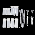 18Pcs 6 Styles PE Plastic Empty Refillable Flip Cap Bottles, with PP Plastic Lids, Squeeze Bottles for Travel Liquid Cosmetic Storage, Clear, 6.2~8.15cm, Capacity: 12~30ml(0.41~1.01fl. oz)(MRMJ-BC0003-41)