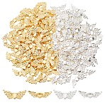 200Pcs 2 Color Tibetan Style Alloy Angeltee Beads, Winged Heart, Lead Free & Cadmium Free, Golden & Silver, 22x9x3mm, Hole: 1mm, 2 color, 100pcs/color, 200pcs(TIBEB-AR0001-07-RS)