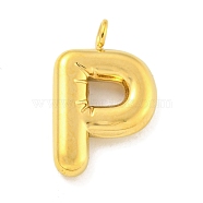 Ion Plating(IP) 304 Stainless Steel Pendants, Letter Charm, Golden, Letter P, 17x10.5x3mm, Hole: 2mm(STAS-C102-15G-P)