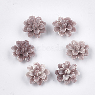 Synthetic Coral Beads, Dyed, Flower, Rosy Brown, 17.5x18x10mm, Hole: 1.5mm(CORA-S027-38G)