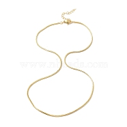 Brass Wheat Chain Necklace, Long-Lasting Plated, Lead Free & Cadmium Free, Real 18K Gold Plated, 17.13 inch(43.5cm)(X-NJEW-R260-03G)