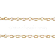 Iron Cable Chains, Unwelded, Flat Oval, Rose Gold, 3x2x0.5mm(X-CH-3x2x0.5-RG)