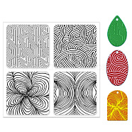 Silicone Clay Texture Mat, Clay Modeling Pattern Pad, Mixed Shapes, 140x140x3mm(AJEW-WH0447-041)