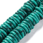 Graduated Synthetic Turquoise Beads Strands, Dyed, Nuggets, Teal, 7~20x7~15x3~5mm, Hole: 1.2mm, about 118~119pcs/strand, 15.75~15.87''(40~40.3cm)(G-A237-01B)