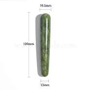 Natural Xiuyan Jade Massage Sticks, Massage Tools, Gua Sha Scraping Stick, Cone, 109x19.5mm(PW-WG74143-01)