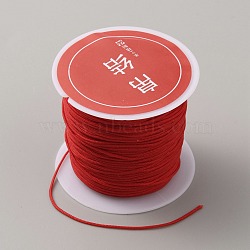 Nylon Chinese Knotting Cord, DIY Material for Jewelry Making, Red, 0.8mm, about 21.87 Yards(20m)/Roll(NWIR-WH0002-02I)