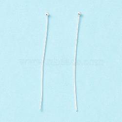 Brass Ball Head Pins, Long-Lasting Plated, Cadmium Free & Lead Free, Silver, 50~50.5mm, Head: 1.8mm, Pin: 0.5mm, 24 Gauge(X-KK-WH0058-02D-S)