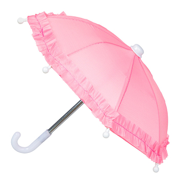 Plastic Doll Umbrella, Doll Making Supplies, Pink, 220x250~300mm