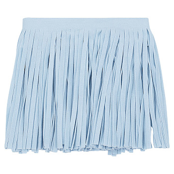 5M Velvet Tassel Ribbon, Light Cyan, 6-1/8 inch(154mm), about 5.47 Yards(5m)/Set