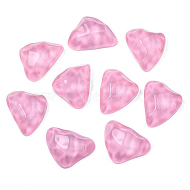 Hot Pink Triangle Resin Cabochons