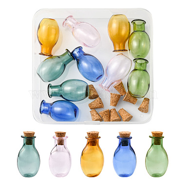Mixed Color Bottle Glass Beads Containers