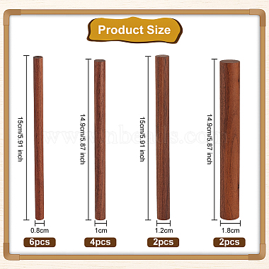 4 Style Waxed Round Wooden Sticks(WOOD-OC0002-82)-2