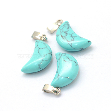 Moon Natural & Synthetic Mixed Stone Pendants(G-Q369-M)-3