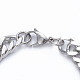 Men's 304 Stainless Steel Diamond Cut Cuban Link Chain Bracelets(X-BJEW-L673-002C-P)-3