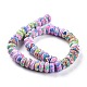 Handmade Flower Printed Polymer Clay Beads Strands(X-CLAY-M003-02)-2
