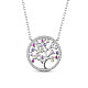SHEGRACE Rhodium Plated 925 Sterling Silver Pendant Necklaces(JN756A)-1