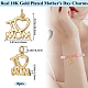 8Pcs Mother's Day Rack Plating Brass Charms(KK-BBC0013-94)-2