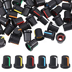 120Pcs 6 Colors Plastic Guitar Knob Caps, Potentiometer Control Rotary Knob, Mixed Color, 16x14.5mm, Inner Diameter: 5.5mm, 20pcs/color(AJEW-CA0005-26)