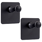 2Pcs 304 Stainless Steel Hook Hanger, with Self Adhesive Sticker, Square, 45x45x36mm(STAS-TA0003-10B)
