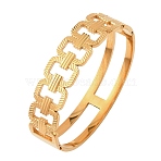 304 Stainless Steel Hinged Bangles for Women, Golden, Inner Diameter: 2.01x2.36 inch(5.1x6cm) (SA-C001-06A-G)