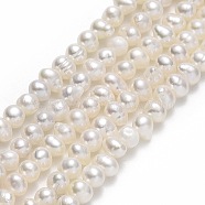 Natural Cultured Freshwater Pearl Beads Strands, Potato, Beige, 2.5~3.5x3~4x3~4mm, Hole: 0.5mm, about 117~133pcs/strand, 13.98~15.47 inch(35.5~39.3cm)(PEAR-F018-03A)