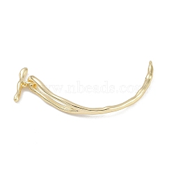 Brass Toggle Clasps, for Bracelet Making, Camber, Real 18K Gold Plated, 4.5x17.5x3mm, Hole: 1mm(KK-U020-07G)