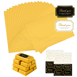 120Pcs Aluminum Foil Candy Make Wrapping Paper, with 15 Sheets Rectangle & Thank You Paper Self-Adhesive Decorative Stickers, Gold(DIY-OC0014-10)