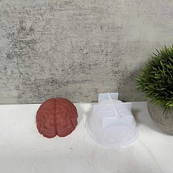 Christmas Tree Candles Silicone Molds, Epoxy Resin Candle Making, Brain, 95x85x40mm(SIL-B075-04D)