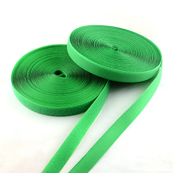 Adhesive Hook and Loop Tapes, Magic Taps with 50% Nylon and 50% Polyester, Green, 25mm