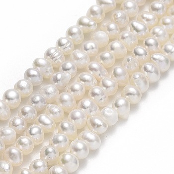 Natural Cultured Freshwater Pearl Beads Strands, Potato, Beige, 2.5~3.5x3~4x3~4mm, Hole: 0.5mm, about 117~133pcs/strand, 13.98~15.47 inch(35.5~39.3cm)