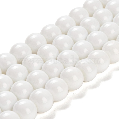 12mm WhiteSmoke Round Glass Beads
