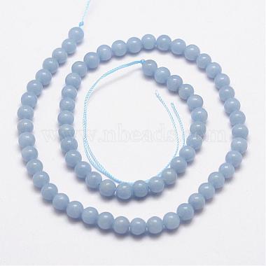 Natural Angelite Beads Strands(G-P217-31-6mm)-2