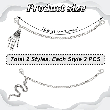 4Pcs 2 Styles Iron Twisted Chains Curb Chains(FIND-PH01460)-2