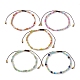 bracelet de perles tressées en pierres précieuses naturelles et graines de verre(BJEW-JB09530)-1