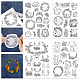 4 Sheets 11.6x8.2 Inch Stick and Stitch Embroidery Patterns(DIY-WH0455-070)-1