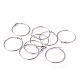 Platinum Color Brass Hoop Earrings(X-EC108-3NF)-4