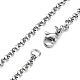 Skull Rhinestone Pendant Necklaces with Rolo Chains(NJEW-F309-07)-3