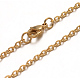 304 Stainless Steel Cable Chain Necklaces(NJEW-L398-01G)-1