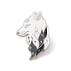 Эмалированная булавка с изображением волка(JEWB-D012-21)-1