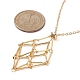 Brass Macrame Pouch Empty Stone Holder for Pendant Necklaces Making(NJEW-JN04440-02)-2