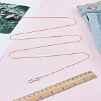 Brass Chain Zipper Helpers, with Iron ID Card Clips and Clasps, Golden, 1060mm(HJEW-LP00028)