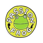 Funny Enamel Pins, Black Alloy Lapel Pin Bakcs for Backpack Clothes, Green Yellow, Flat Round with Passion Frog, 24x23.5mm(JEWB-G045-03EB-01)