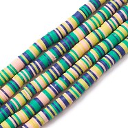 Handmade Polymer Clay Beads Strands, for DIY Jewelry Crafts Supplies, Heishi Beads, Disc/Flat Round, Light Salmon, 8x1mm, Hole: 2mm, about 350pcs/strand, 15.75''(40cm)(CLAY-R089-8mm-T028)