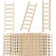 Mini Wood Ladder, for Dollhouse Accessories, Pretending Prop Decorations, Navajo White, 60x19.5x1.5mm(DJEW-WH0038-77)