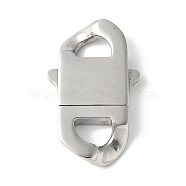 316 Surgical Stainless Steel Bayonet Clasps, Oval, Stainless Steel Color, 35x21x5.5mm, Hole: 5.5x8mm(STAS-H234-01P-04)