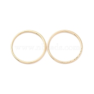 Ion Plating(IP) Brass Linking Rings, Round Ring, Real 18K Gold Plated, 20x1mm, Inner Diameter: 18mm(KK-A168-02G)