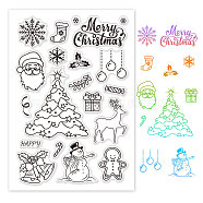 TPR Stamps, with Acrylic Board, for Imprinting Metal, Plastic, Wood, Leather, Mixed Patterns, Christmas Bell Pattern, 16x11cm(AJEW-WH0178-002)