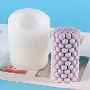 Column Food Grade Silicone Candle Molds, For Candle Making, White, 6.5x9.5cm(PW-WG80832-02)