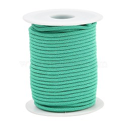 Nylon Threads, Milan Cords/Twisted Cords, Aquamarine, 3mm, about 21.87 yards(20m)/roll(NWIR-P018-51)